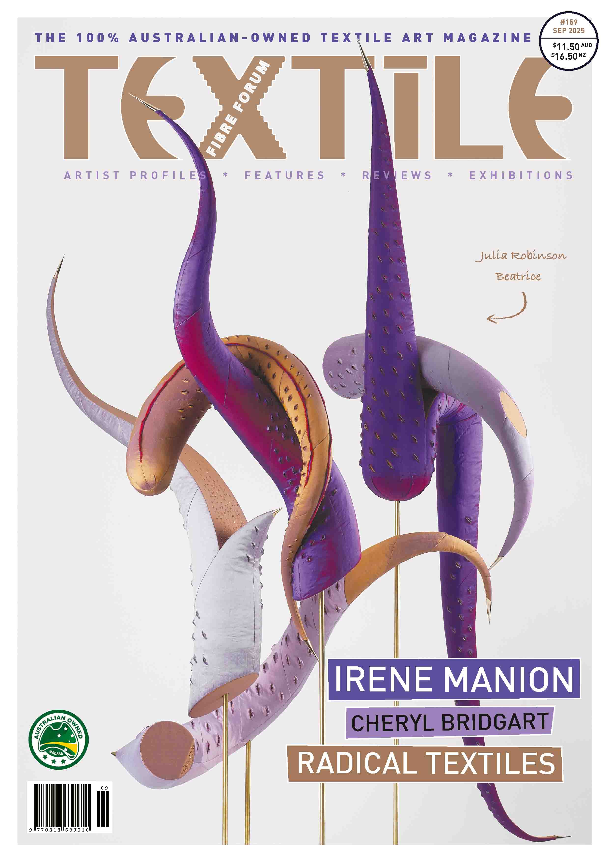 Textile Fibre Forum Magazine, Issue 159,Sept 202f</br>